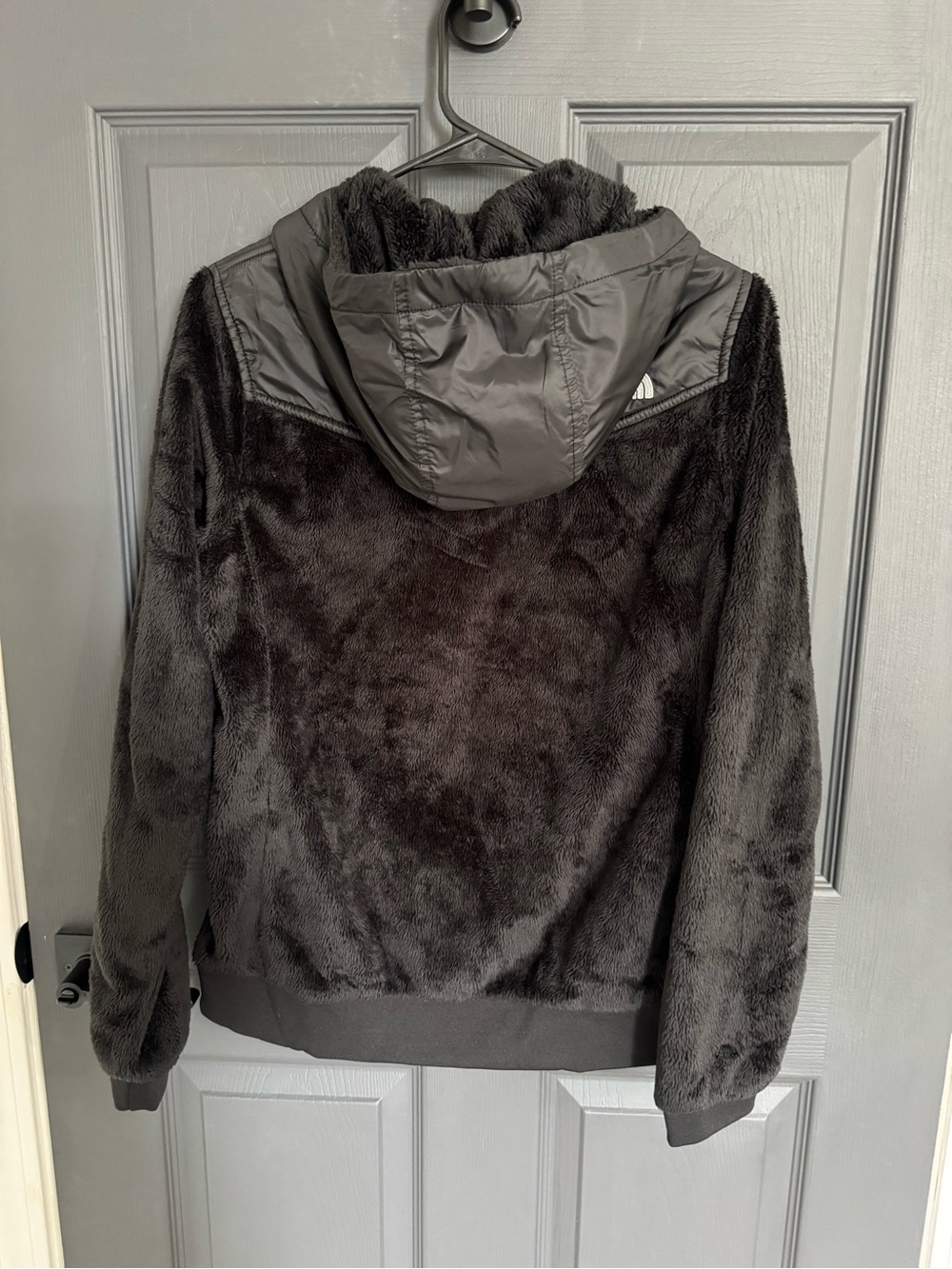 The North Face Black Fuzzy Fleece Hooded Jacket Full Zip Women’s Size M - Picture 4 of 6